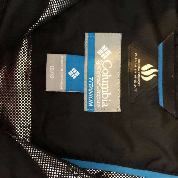 Kids Columbia unisex Red Sz 10-12 warm winter ski snowboard jacket omni-tech - Picture 2 of 4